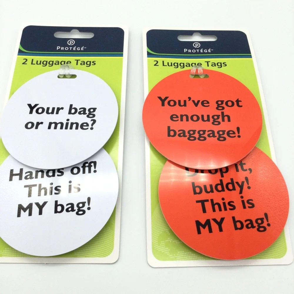 - Protege luggage tags . New